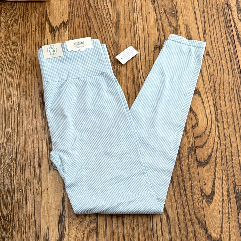 Blue Striped Bottoms leggings